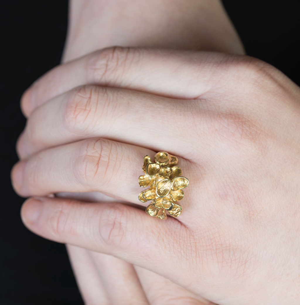 Falling Leaf Cluster Statement Ring