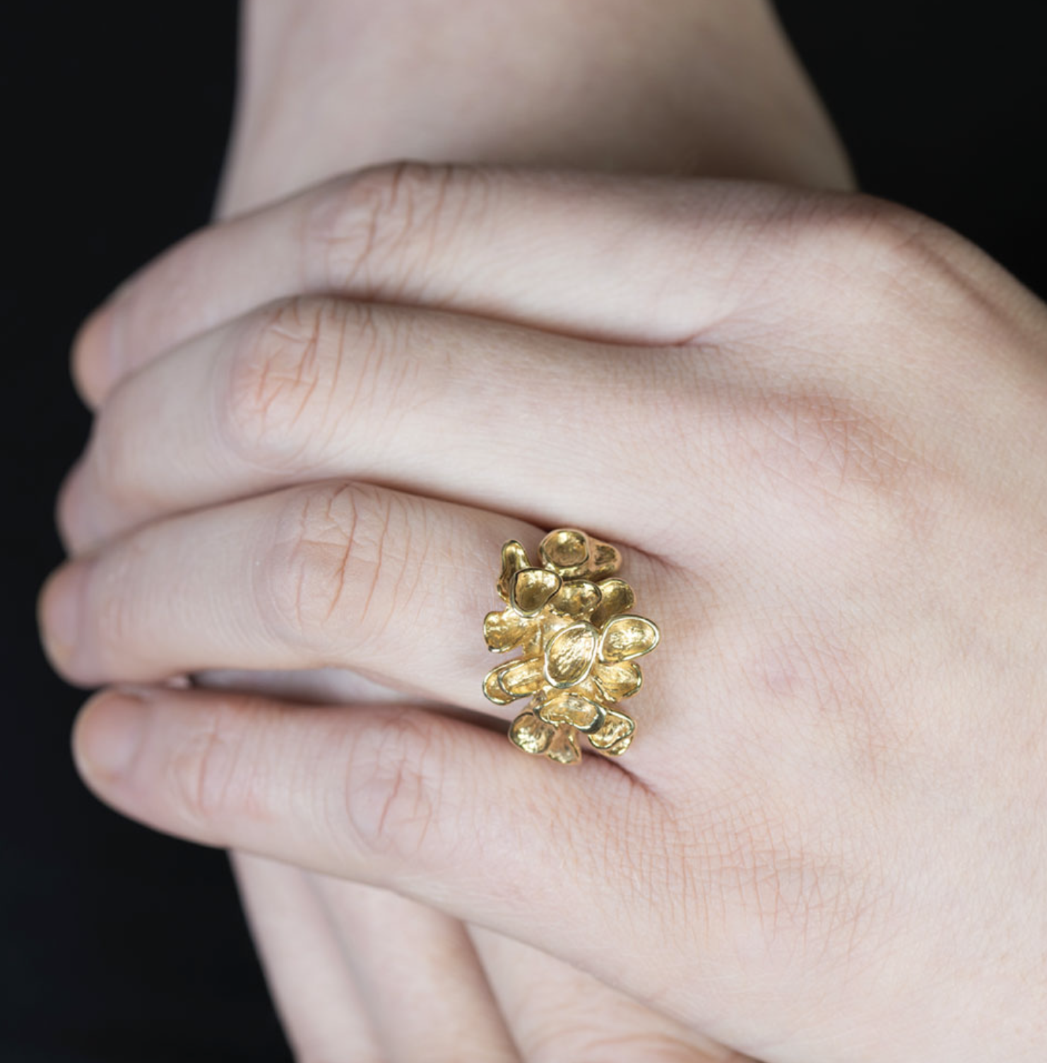 Falling Leaf Cluster Statement Ring