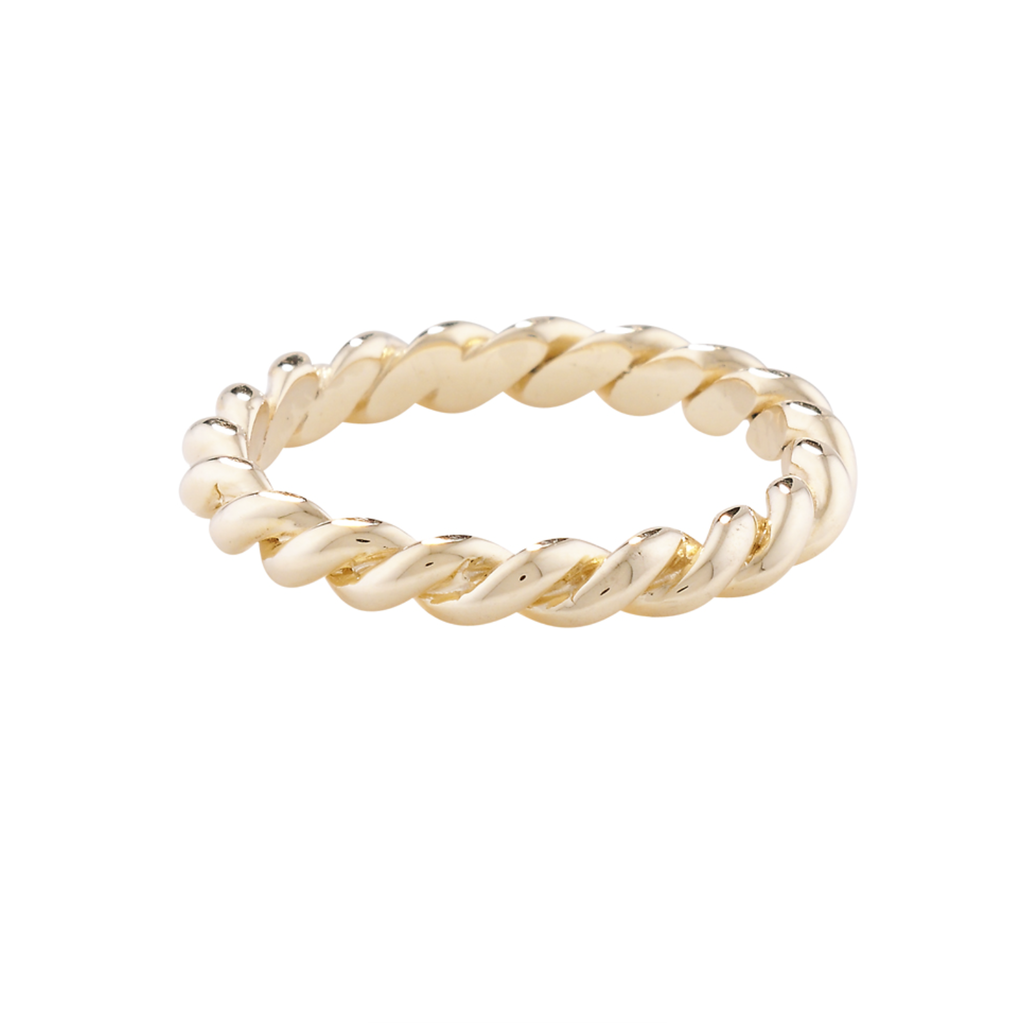 Yellow Designer Rope Stack Ring