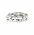Raindrop Diamond Stacking Ring Set