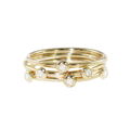 Yellow Raindrop Diamond Stacking Ring Set