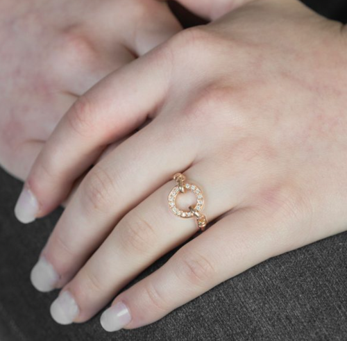 Diamond Circle Meridian Ring