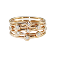 Diamond Raindrop 5-Piece Stack Ring Set