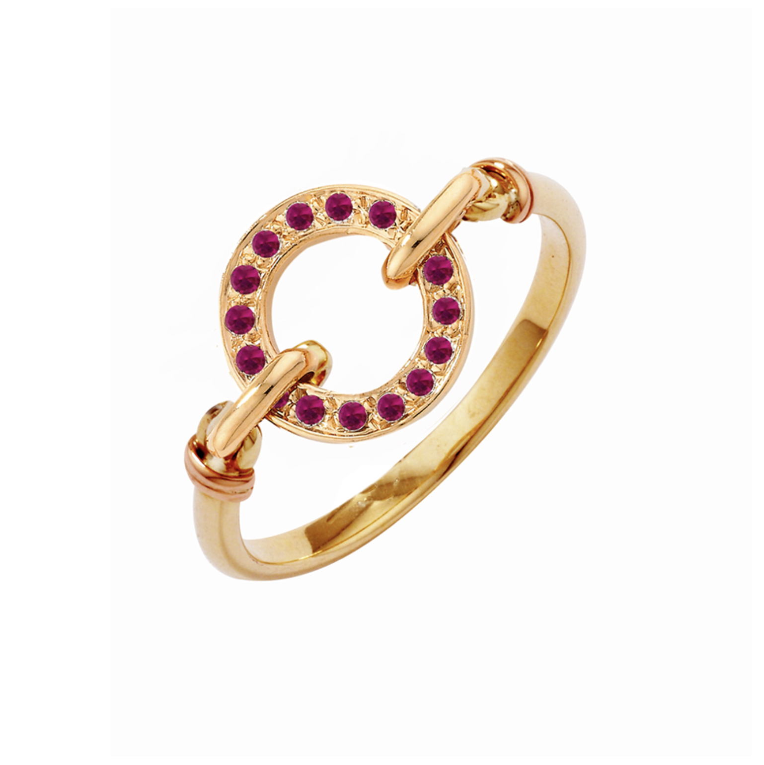 Ruby Circle Meridian Ring