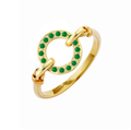 Tsavorite Garnet Meridian Circle Ring