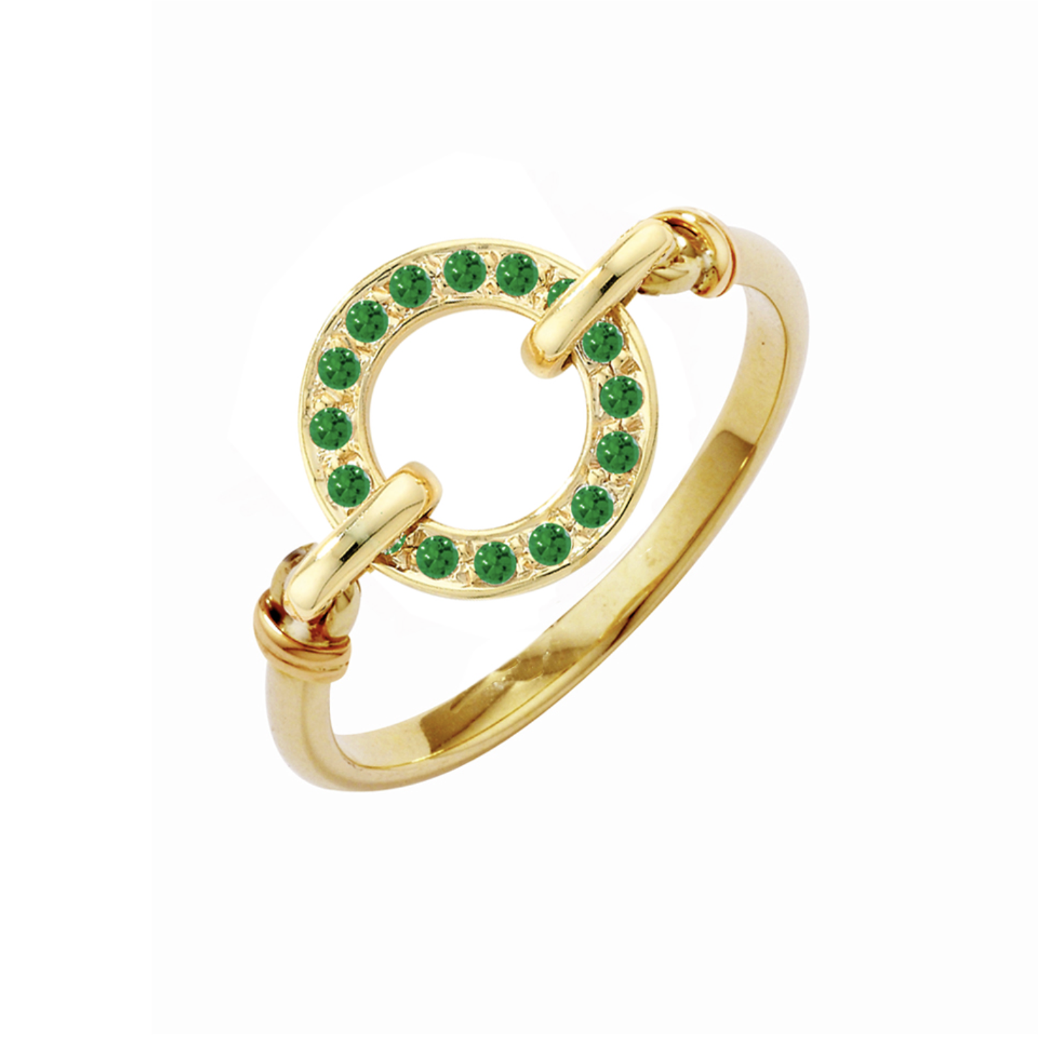 Tsavorite Garnet Meridian Circle Ring